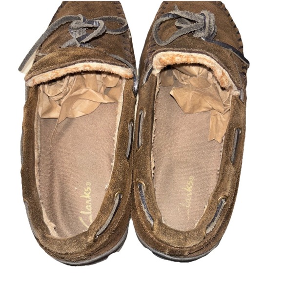 clarks mens shoes moccasins 10M - Picture 2 of 7